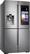 Angle. Samsung - Family Hub 27.9 Cu. Ft. 4-Door Flex Smart French Door Refrigerator - Stainless steel.