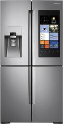 Samsung - Family Hub 27.9 Cu. Ft. 4-Door Flex Smart French Door Refrigerator - Stainless Steel - Front_Zoom