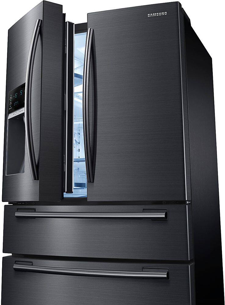 Alt View 33. Samsung - 24.73 Cu. Ft. 4-Door Flex French Door Fingerprint Resistant Refrigerator - Black stainless steel.