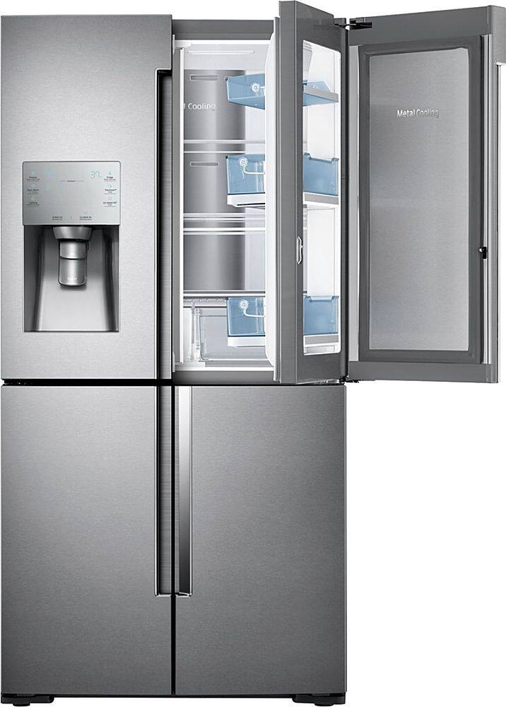 Alt View 11. Samsung - 27.8 cu. ft. 4-Door Flex French Door Refrigerator with Food ShowCase - Stainless steel.