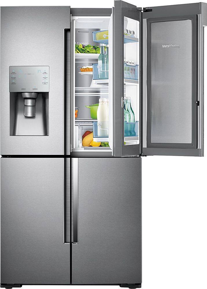 Alt View 12. Samsung - 27.8 cu. ft. 4-Door Flex French Door Refrigerator with Food ShowCase - Stainless steel.