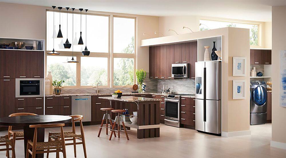 Alt View 21. Samsung - 27.8 cu. ft. 4-Door Flex French Door Refrigerator with Food ShowCase - Stainless steel.