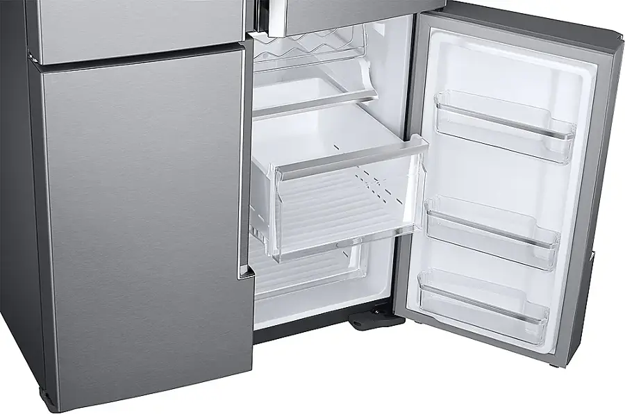 Alt View 13. Samsung - 22.1 Cu. Ft. 4-Door Flex French Door Counter-Depth Fingerprint Resistant Refrigerator with Food ShowCase - Stainless steel.