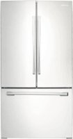 Samsung - 25.5 Cu. Ft. French Door Refrigerator with Internal Water Dispenser - White - Front_Zoom
