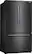 Angle. Samsung - 25.5 Cu. Ft. French Door Fingerprint Resistant Refrigerator - Black stainless steel.