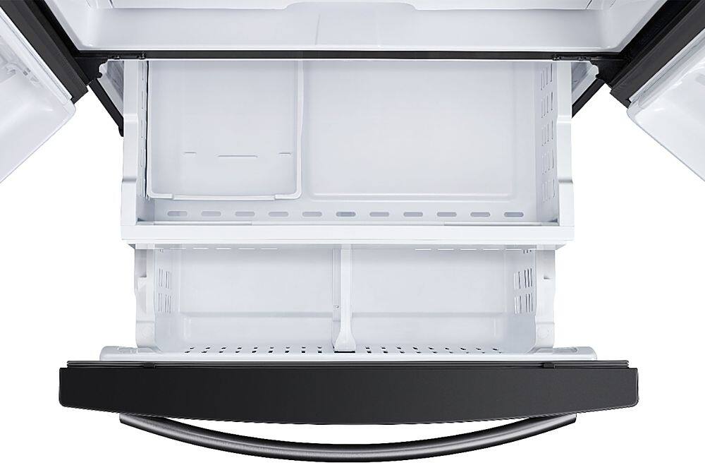 Alt View 3. Samsung - 25.5 Cu. Ft. French Door Fingerprint Resistant Refrigerator - Black stainless steel.
