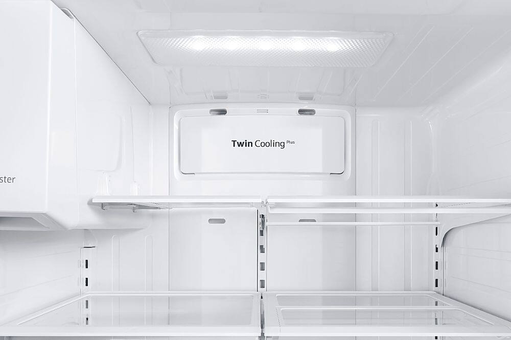 Alt View 14. Samsung - Family Hub 24.2 Cu. Ft. 3-Door French Door  Fingerprint Resistant Refrigerator - Black stainless steel.