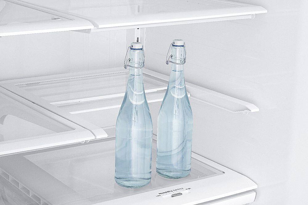 Alt View 15. Samsung - Family Hub 24.2 Cu. Ft. 3-Door French Door  Fingerprint Resistant Refrigerator - Black stainless steel.