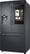 Left. Samsung - Family Hub 24.2 Cu. Ft. 3-Door French Door Fingerprint Resistant Refrigerator - Black stainless steel.