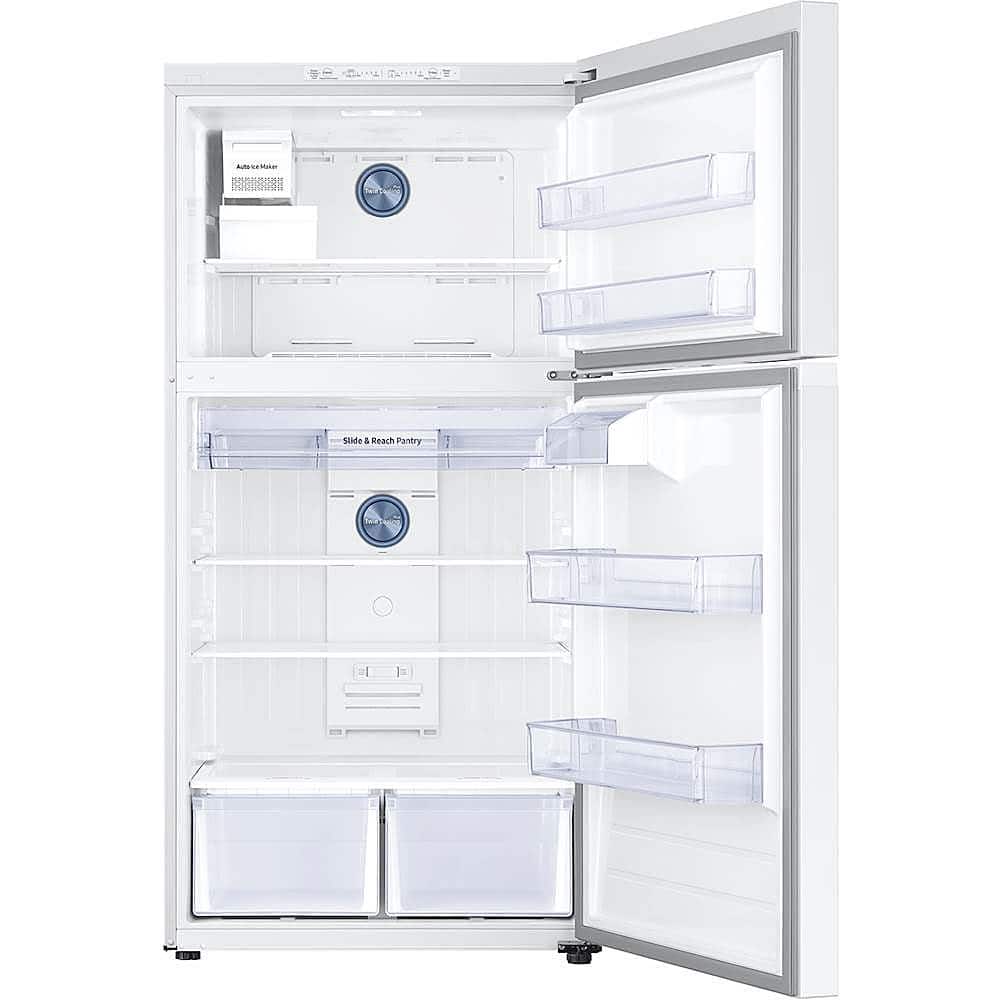 Alt View 11. Samsung - 21.1 Cu. Ft. Top-Freezer Refrigerator - White.