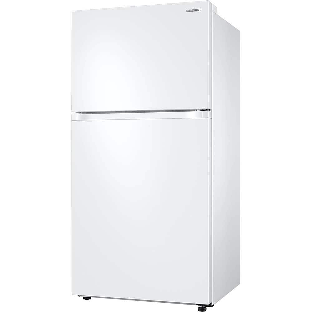 Left. Samsung - 21.1 Cu. Ft. Top-Freezer Refrigerator - White.