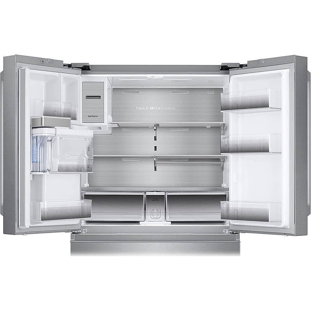 Alt View 15. Samsung - Family Hub 22.2 Cu. Ft. 4-Door French Door Counter-Depth  Fingerprint Resistant Refrigerator - Stainless steel.