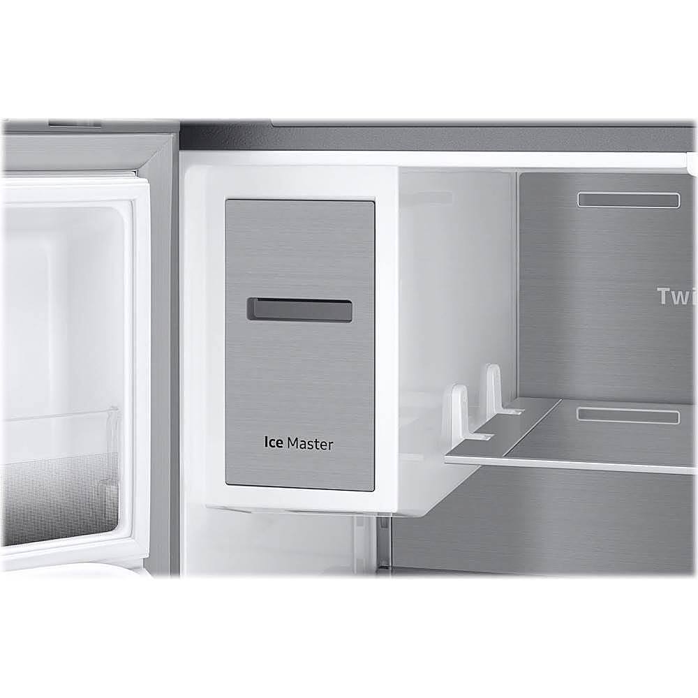 Alt View 14. Samsung - 22.7 Cu. Ft. 4-Door Flex French Door Counter-Depth  Fingerprint Resistant Refrigerator - Stainless steel.