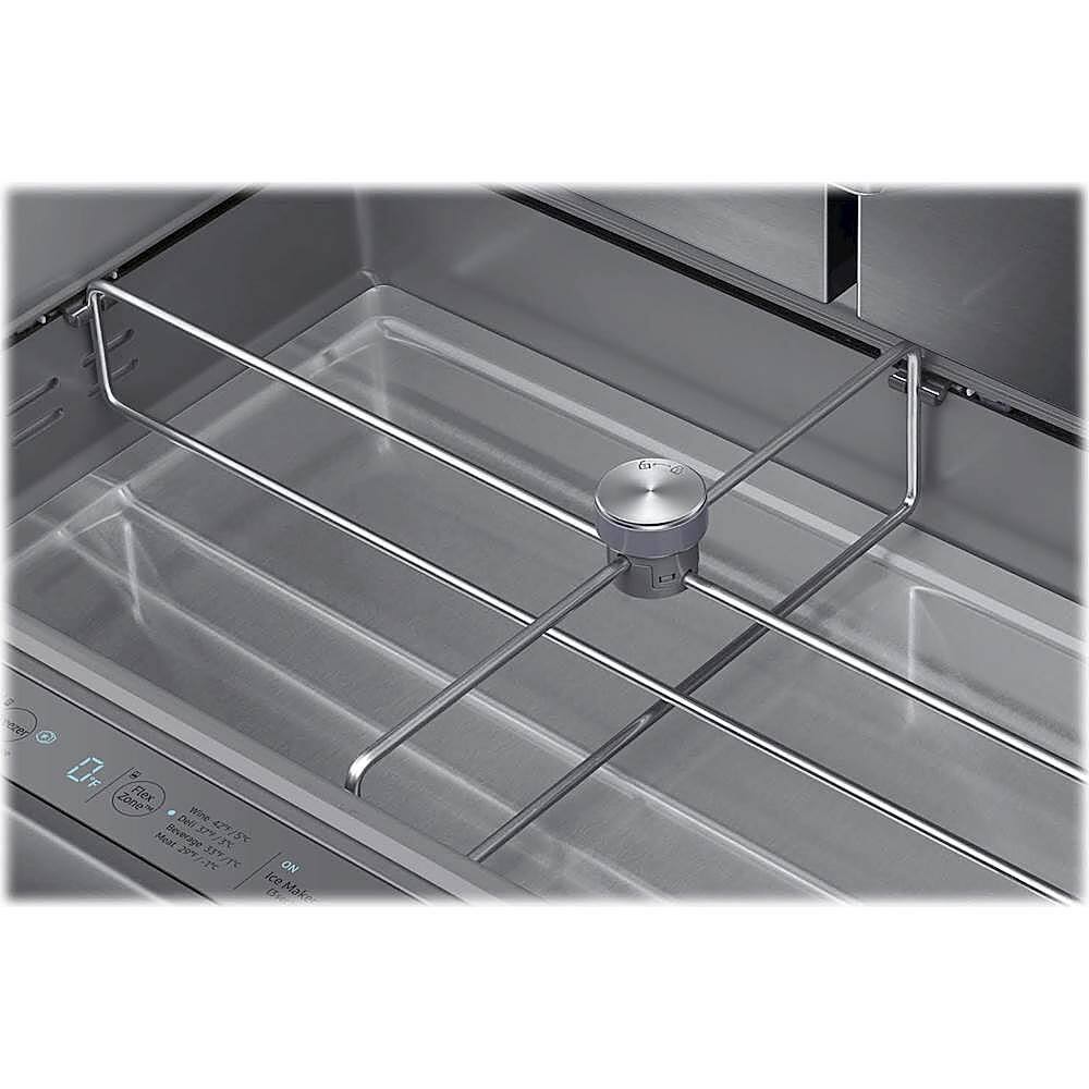 Alt View 15. Samsung - 22.7 Cu. Ft. 4-Door Flex French Door Counter-Depth  Fingerprint Resistant Refrigerator - Stainless steel.