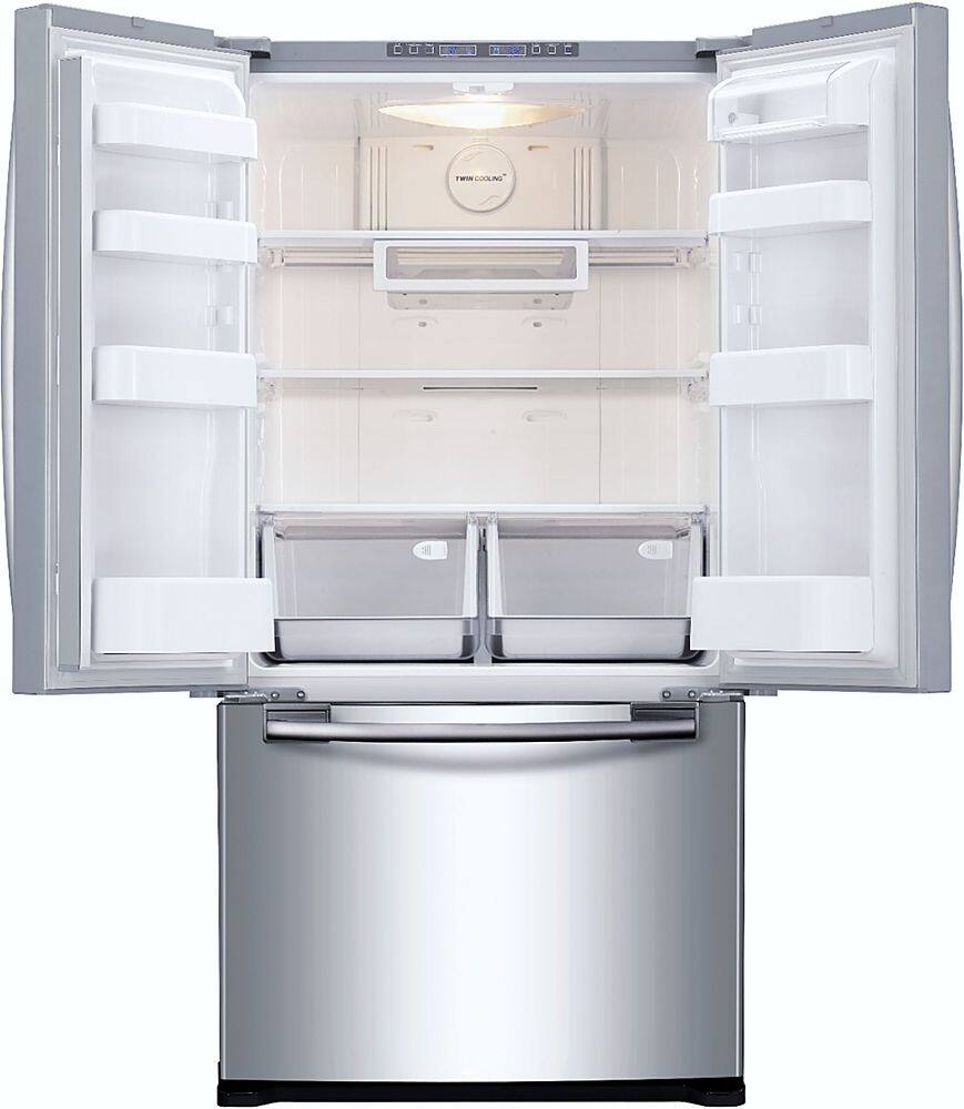 Alt View 2. Samsung - 17.5 Cu. Ft. French Door Counter-Depth Refrigerator - Stainless steel.