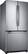 Angle. Samsung - 19.4 Cu. Ft. French Door Refrigerator - Stainless steel.