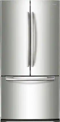 Front. Samsung - 19.4 Cu. Ft. French Door Refrigerator - Stainless steel.