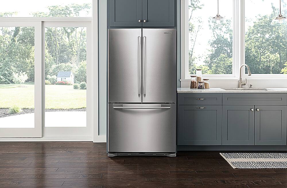 Alt View 1. Samsung - 19.4 Cu. Ft. French Door Refrigerator - Stainless steel.