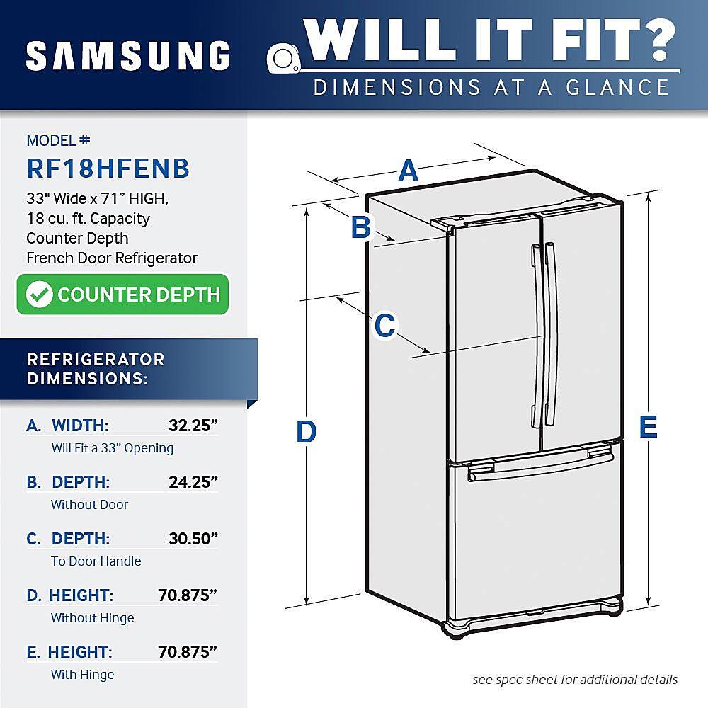 Alt View 20. Samsung - 19.4 Cu. Ft. French Door Refrigerator - Stainless steel.