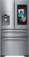 Samsung - Family Hub 22.2 Cu. Ft. 4-Door French Door Counter-Depth Refrigerator - Stainless Steel - Front_Zoom