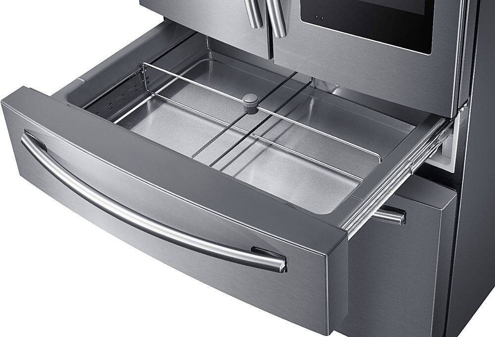 Alt View 13. Samsung - Family Hub 22.2 Cu. Ft. 4-Door French Door Counter-Depth Refrigerator - Stainless steel.