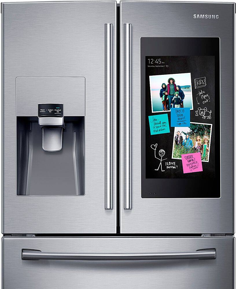 Alt View 14. Samsung - Family Hub 22.2 Cu. Ft. 4-Door French Door Counter-Depth Refrigerator - Stainless steel.