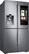 Angle. Samsung - 22 cu. ft. 4-Door Flex French Door Counter Depth Smart Refrigerator with Family Hub - Stainless steel.