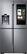 Front. Samsung - 22 cu. ft. 4-Door Flex French Door Counter Depth Smart Refrigerator with Family Hub - Stainless steel.