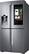 Left. Samsung - 22 cu. ft. 4-Door Flex French Door Counter Depth Smart Refrigerator with Family Hub - Stainless steel.