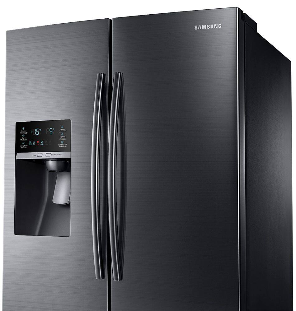 Alt View 12. Samsung - 22.5 cu. ft. Counter Depth French Door Fingerprint Resistant Refrigerator with CoolSelect Pantry - Black stainless steel.