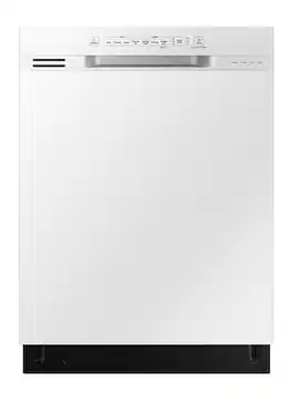 Samsung - 24" Front Control Built-In Dishwasher - White