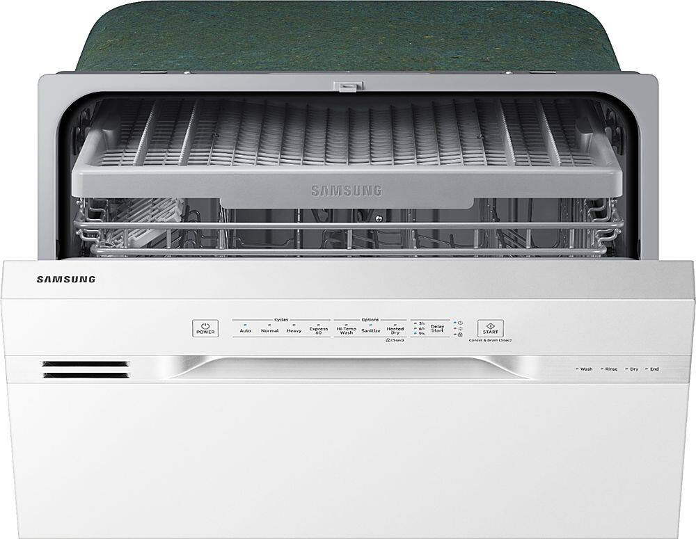 Alt View 1. Samsung - 24" Front Control Built-In Dishwasher - White.
