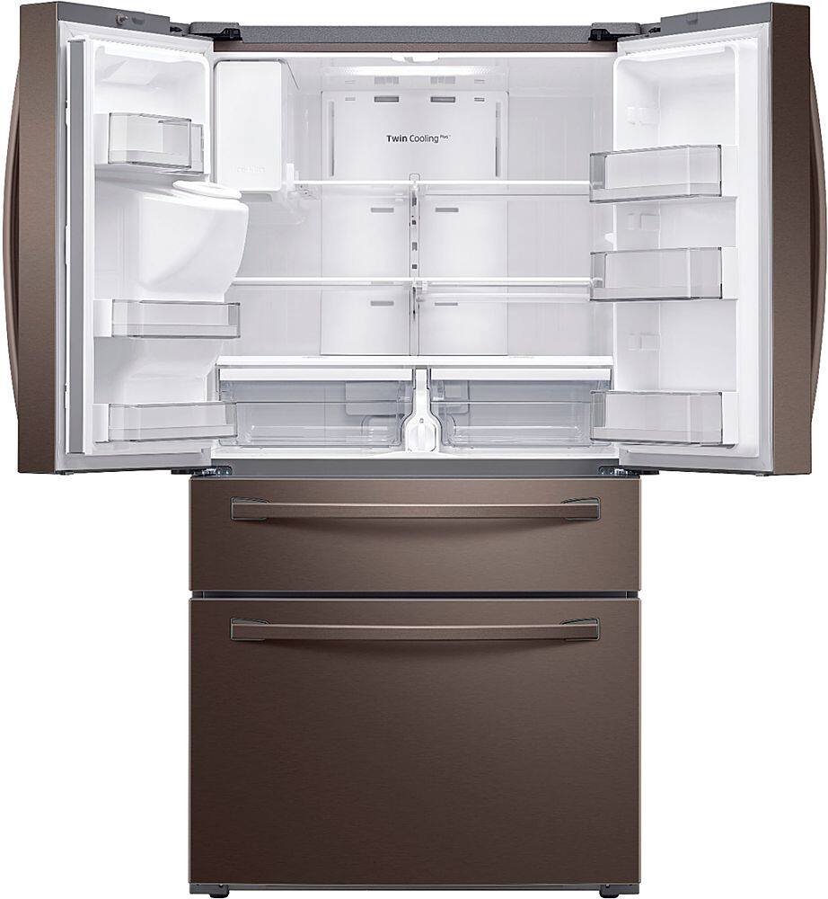 Alt View 2. Samsung - 22.6 Cu. Ft. 4-Door French Door Counter Depth Refrigerator - Tuscan Stainless Steel.