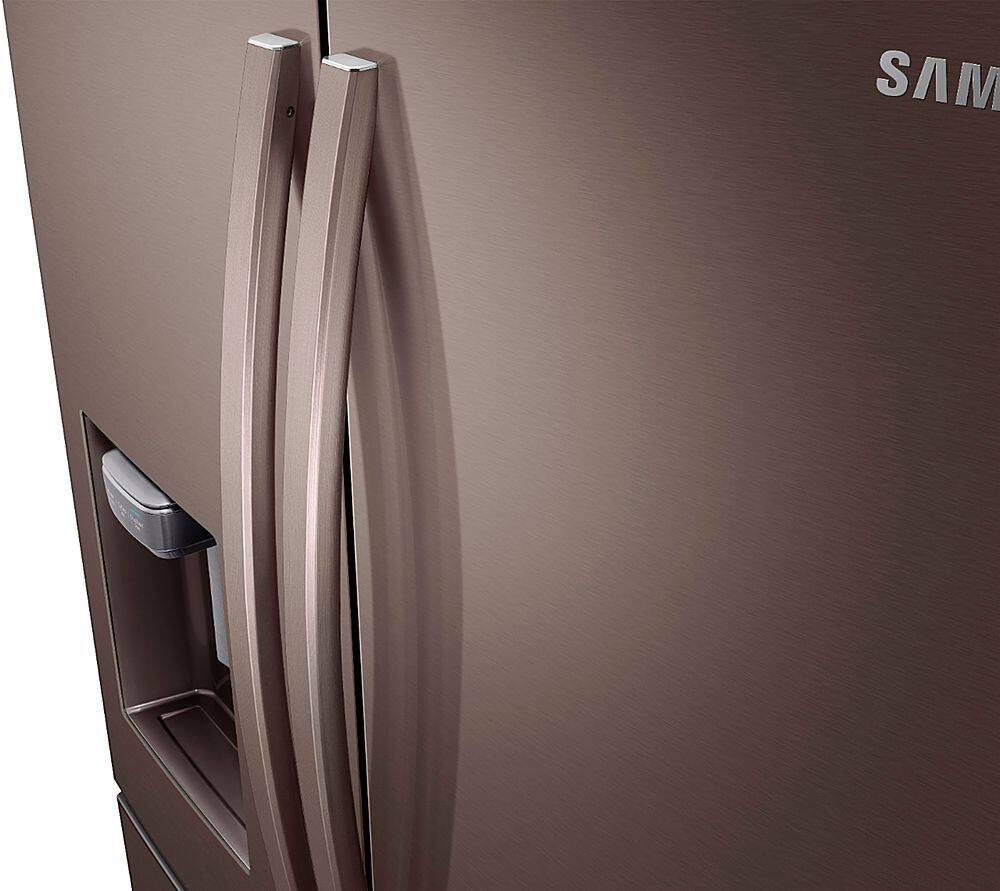 Alt View 5. Samsung - 22.6 Cu. Ft. 4-Door French Door Counter Depth Refrigerator - Tuscan Stainless Steel.