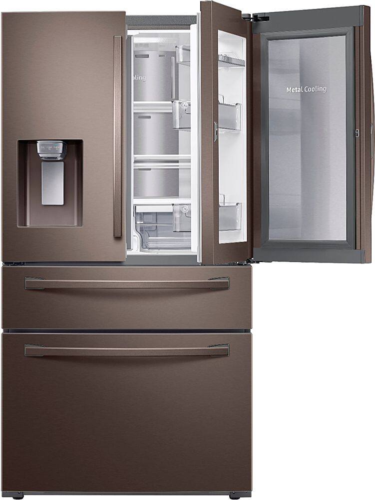Alt View 11. Samsung - 22.4 Cu. Ft. 4-Door French Door Counter-Depth Refrigerator with Food Showcase - Tuscan Stainless Steel.