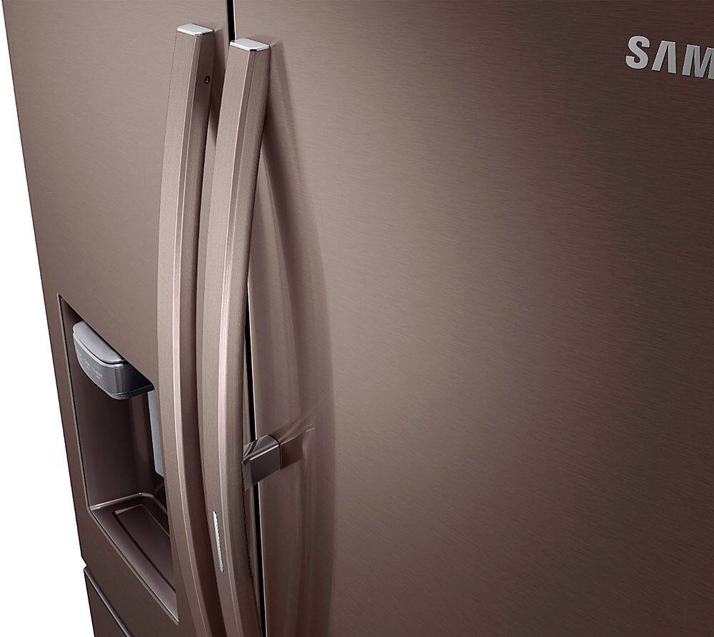 Alt View 5. Samsung - 22.4 Cu. Ft. 4-Door French Door Counter-Depth Refrigerator with Food Showcase - Tuscan Stainless Steel.