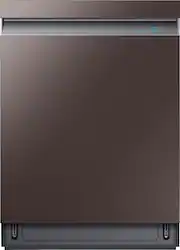 Samsung - Linear Wash 24" Top Control Built-In Dishwasher with AutoRelease Dry, 39 dBA - Tuscan Stainless Steel - Front_Zoom