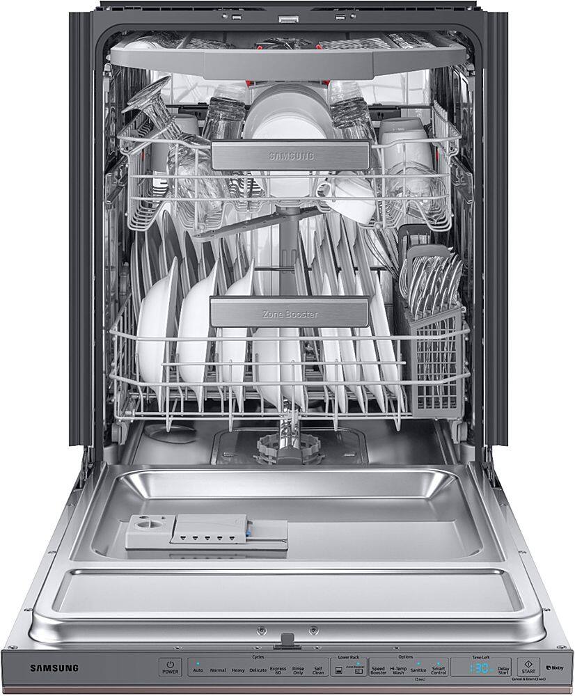 Alt View 11. Samsung - Linear Wash 24" Top Control Built-In Dishwasher with AutoRelease Dry, 39 dBA - Fingerprint Resistant Tuscan Stainless Steel.