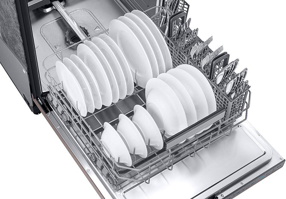 Alt View 18. Samsung - Linear Wash 24" Top Control Built-In Dishwasher with AutoRelease Dry, 39 dBA - Fingerprint Resistant Tuscan Stainless Steel.