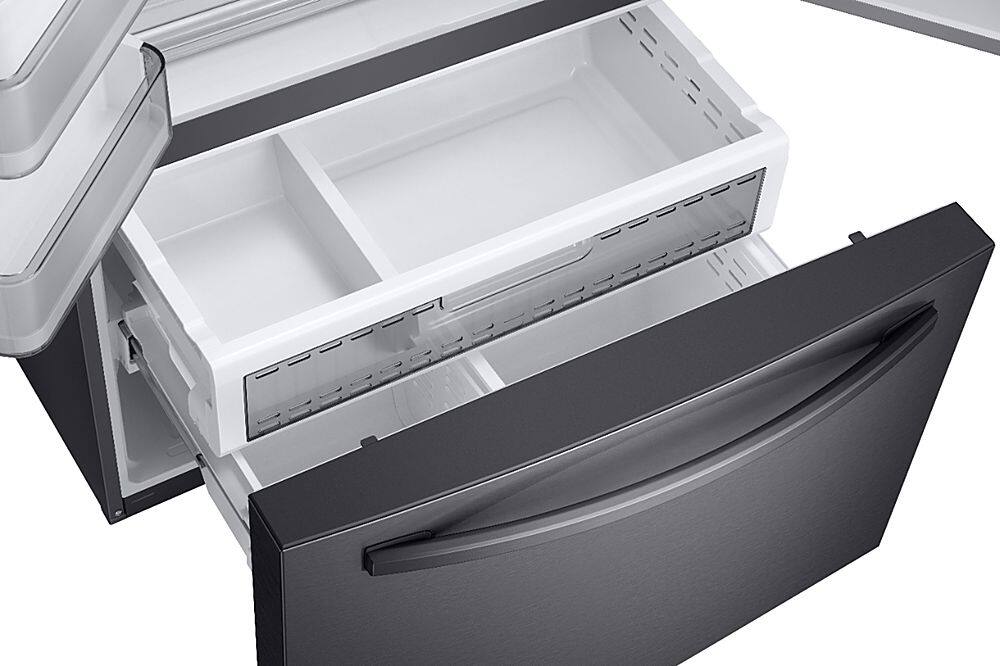 Alt View 15. Samsung - 28 Cu. Ft. French Door Fingerprint Resistant Refrigerator with CoolSelect Pantry - Black Stainless Steel.