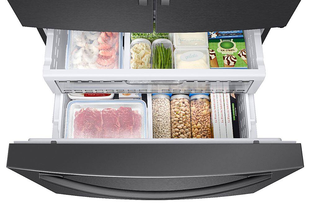 Alt View 16. Samsung - 28 Cu. Ft. French Door Fingerprint Resistant Refrigerator with CoolSelect Pantry - Black Stainless Steel.