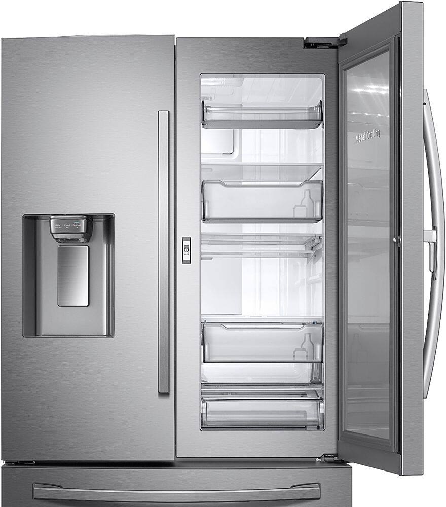Alt View 19. Samsung - 27.8 Cu. Ft. French Door Fingerprint Resistant Refrigerator with Food Showcase - Stainless steel.