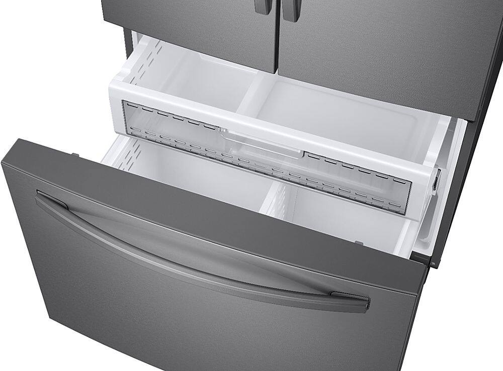 Alt View 3. Samsung - 27.8 Cu. Ft. French Door Fingerprint Resistant Refrigerator with Food Showcase - Stainless steel.