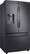 Angle. Samsung - 27.8 Cu. Ft. French Door Fingerprint Resistant Refrigerator with Food Showcase - Black stainless steel.