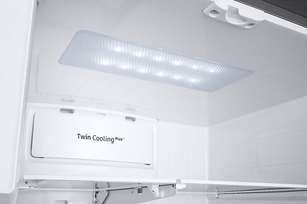 Alt View 17. Samsung - 27.8 Cu. Ft. French Door  Fingerprint Resistant Refrigerator  with Food Showcase - Black stainless steel.