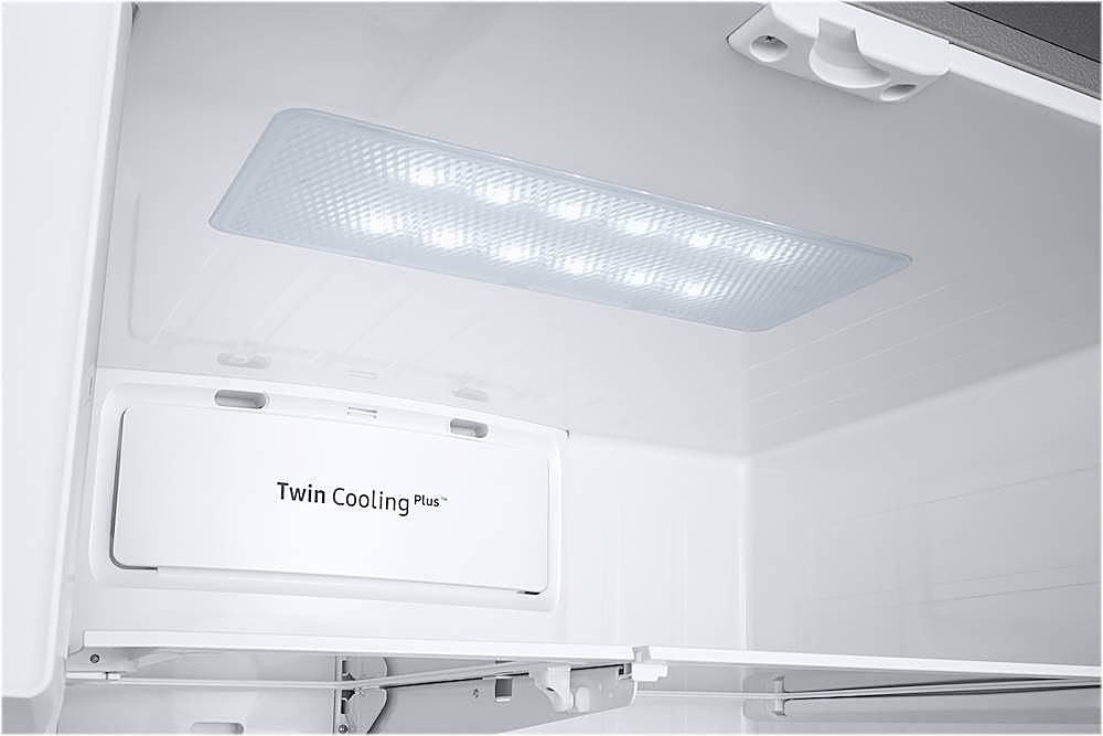 Alt View 19. Samsung - 22.5 Cu. Ft. French Door Counter-Depth Fingerprint Resistant Refrigerator with Food Showcase - Stainless steel.