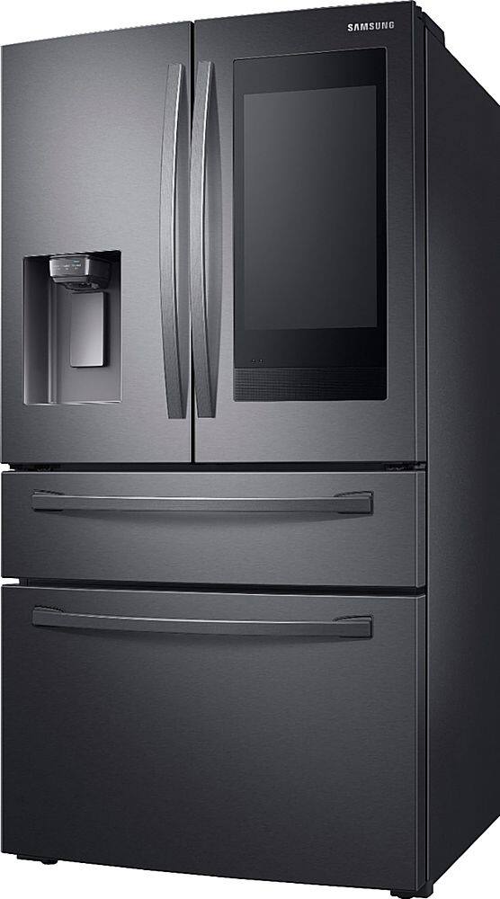 Alt View 17. Samsung - Family Hub 27.7 Cu. Ft. 4-Door French Door  Fingerprint Resistant Refrigerator - Black stainless steel.