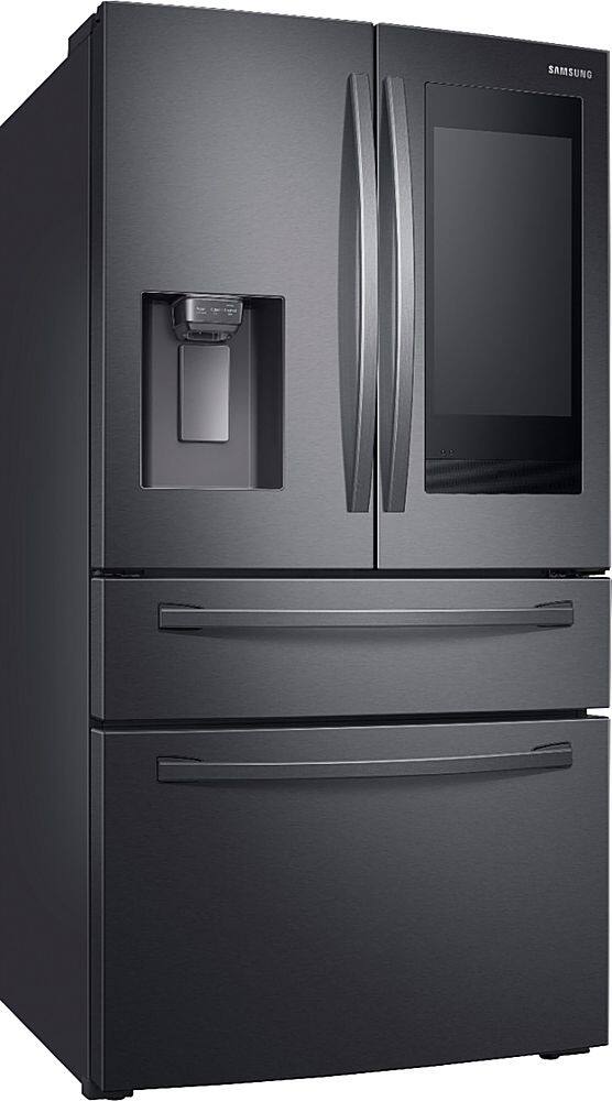Alt View 18. Samsung - Family Hub 27.7 Cu. Ft. 4-Door French Door  Fingerprint Resistant Refrigerator - Black stainless steel.