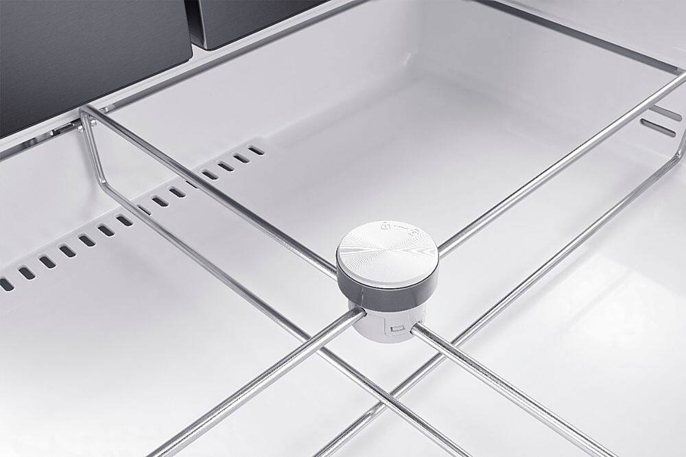 Alt View 19. Samsung - Family Hub 27.7 Cu. Ft. 4-Door French Door  Fingerprint Resistant Refrigerator - Black stainless steel.