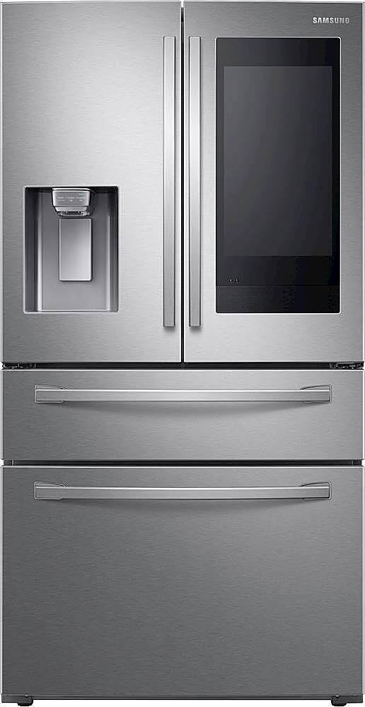 Alt View 11. Samsung - Family Hub 22.2 Cu. Ft. 4-Door French Door Counter-Depth  Fingerprint Resistant Refrigerator - Stainless steel.